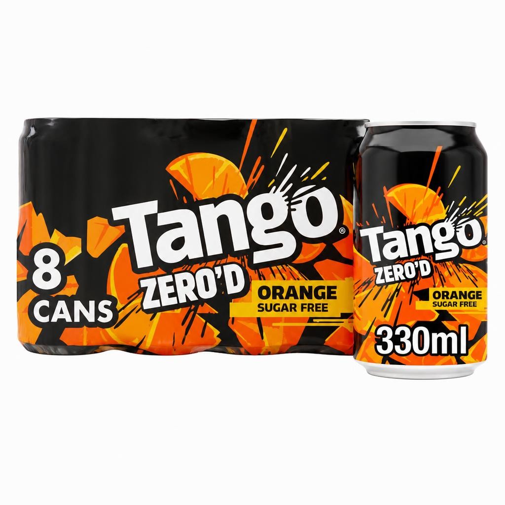 Tango Zero'd Orange Sugar Free Cans 8 x 330ml