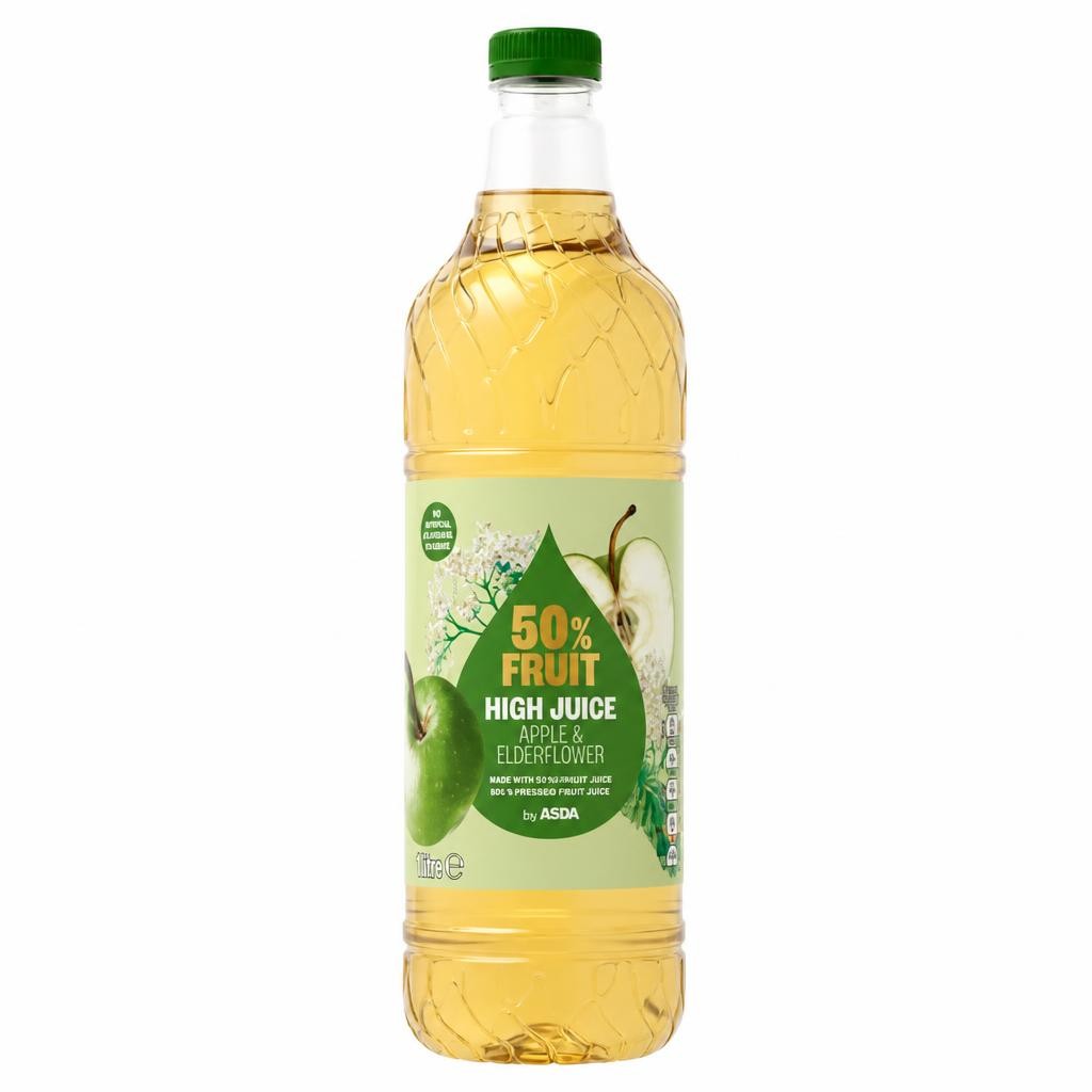 ASDA 50% Fruit High Juice Apple & Elderflower 1 Litre
