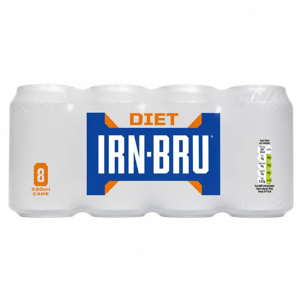 IRN-BRU DIET IRN-BRU Soft Drink Can Multipack 8x330ml