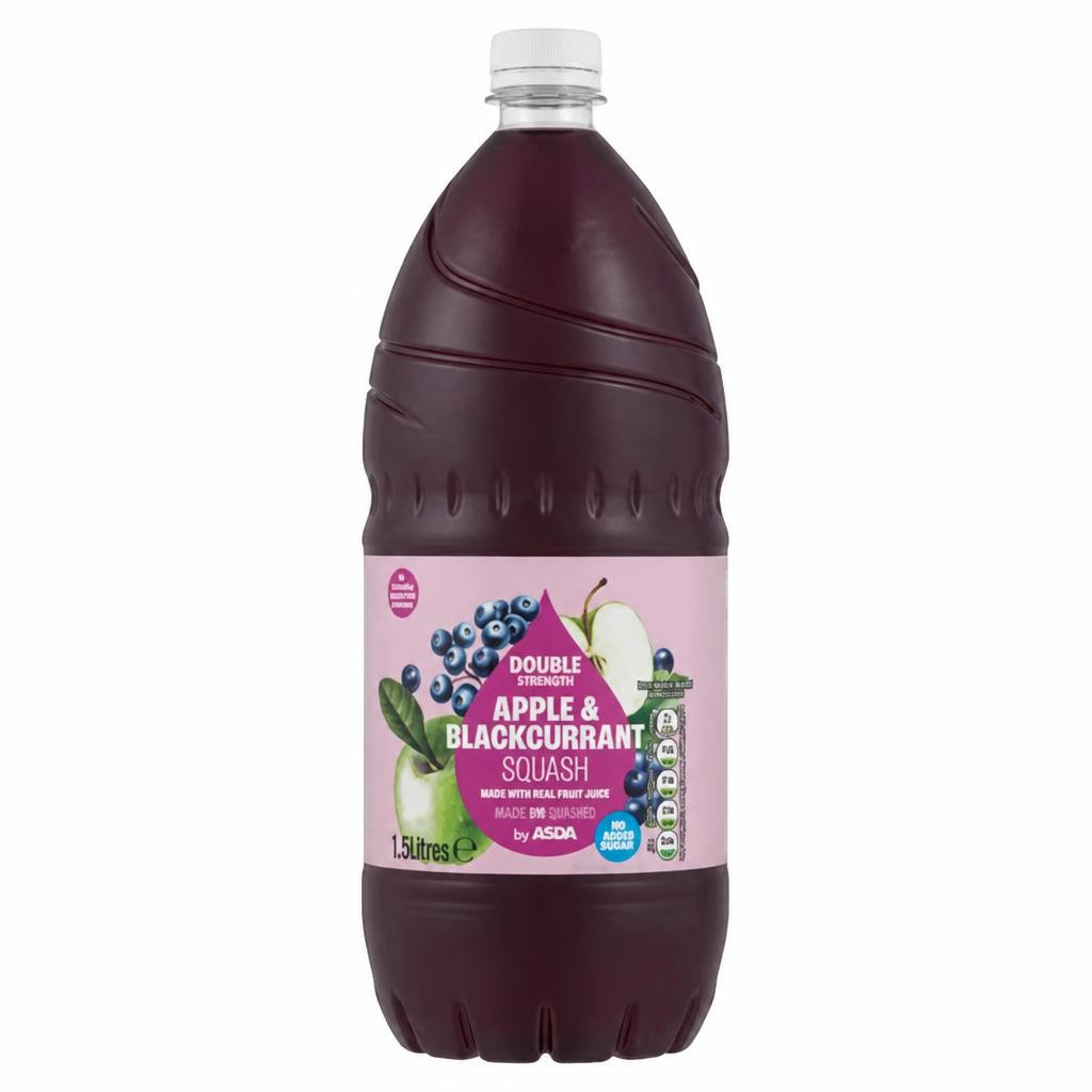 ASDA Apple & Blackcurrant Squash 1.5 Litres