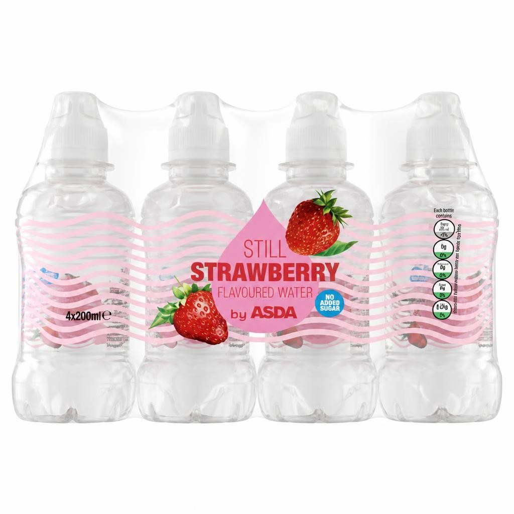 ASDA Still Strawberry Flavoured Water 8 x 200ml