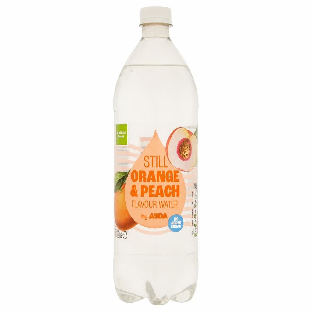 ASDA Still Orange & Peach Flavour Water 1 Litre