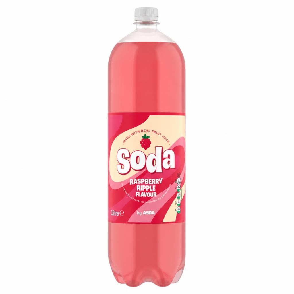 ASDA Raspberry Ripple Flavour Soda 2 Litres