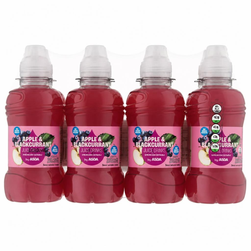 ASDA Apple & Blackcurrant Juice Drinks 8 x 200ml