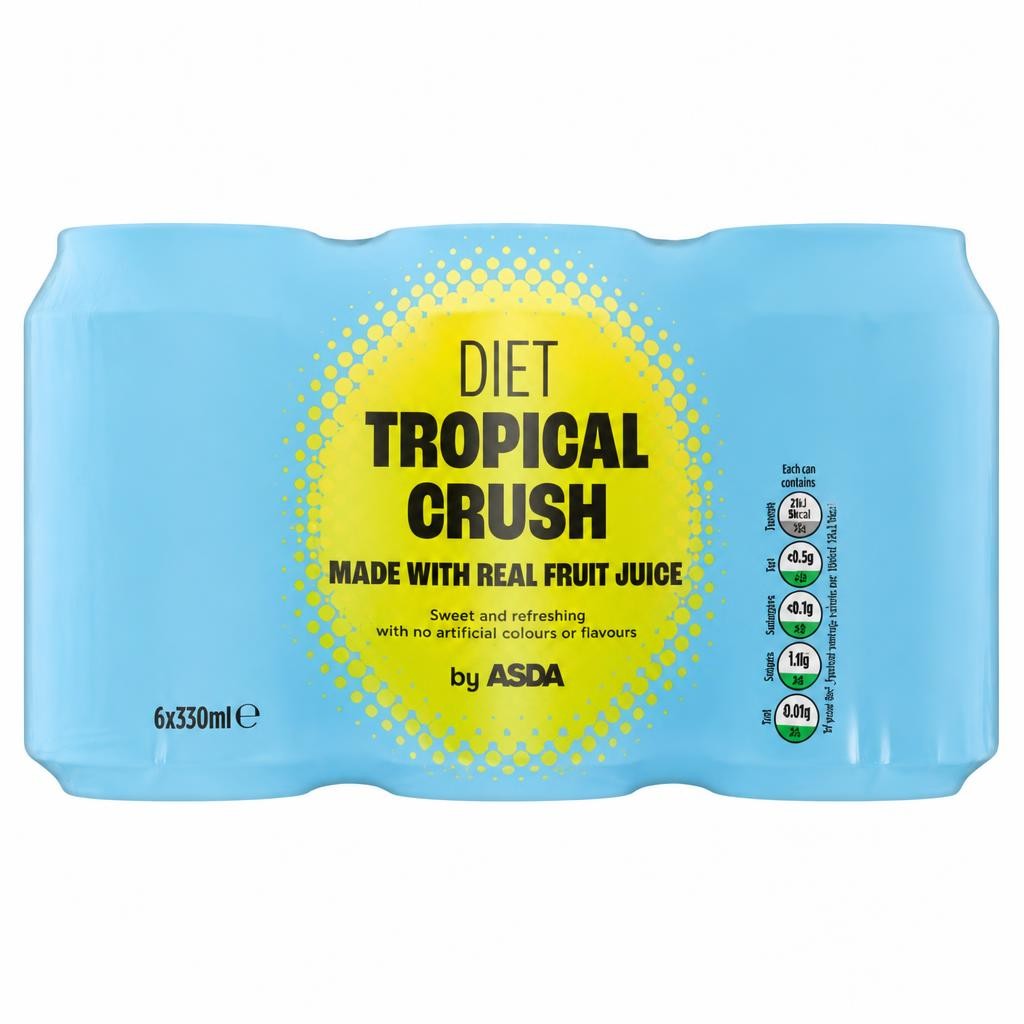 ASDA Diet Tropical Crush 6 x 330ml