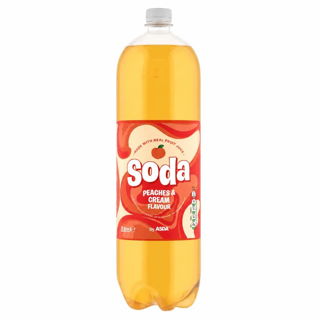 ASDA Peaches & Cream Flavour Soda 2 Litres