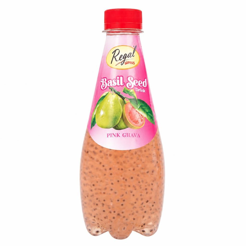 Regal Siprus Basil Seed Drink Pink Guava 320ml