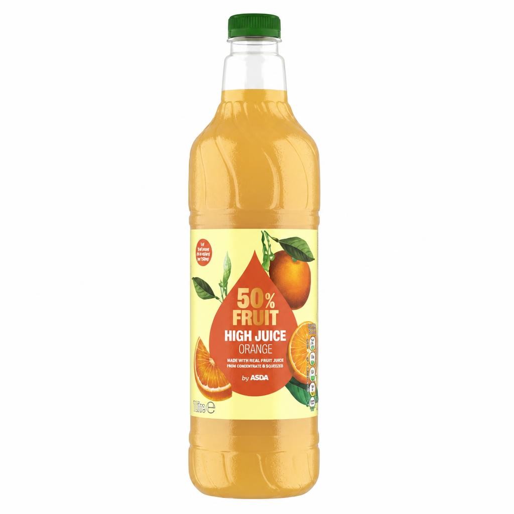 ASDA 50% Fruit High Juice Orange 1Litre