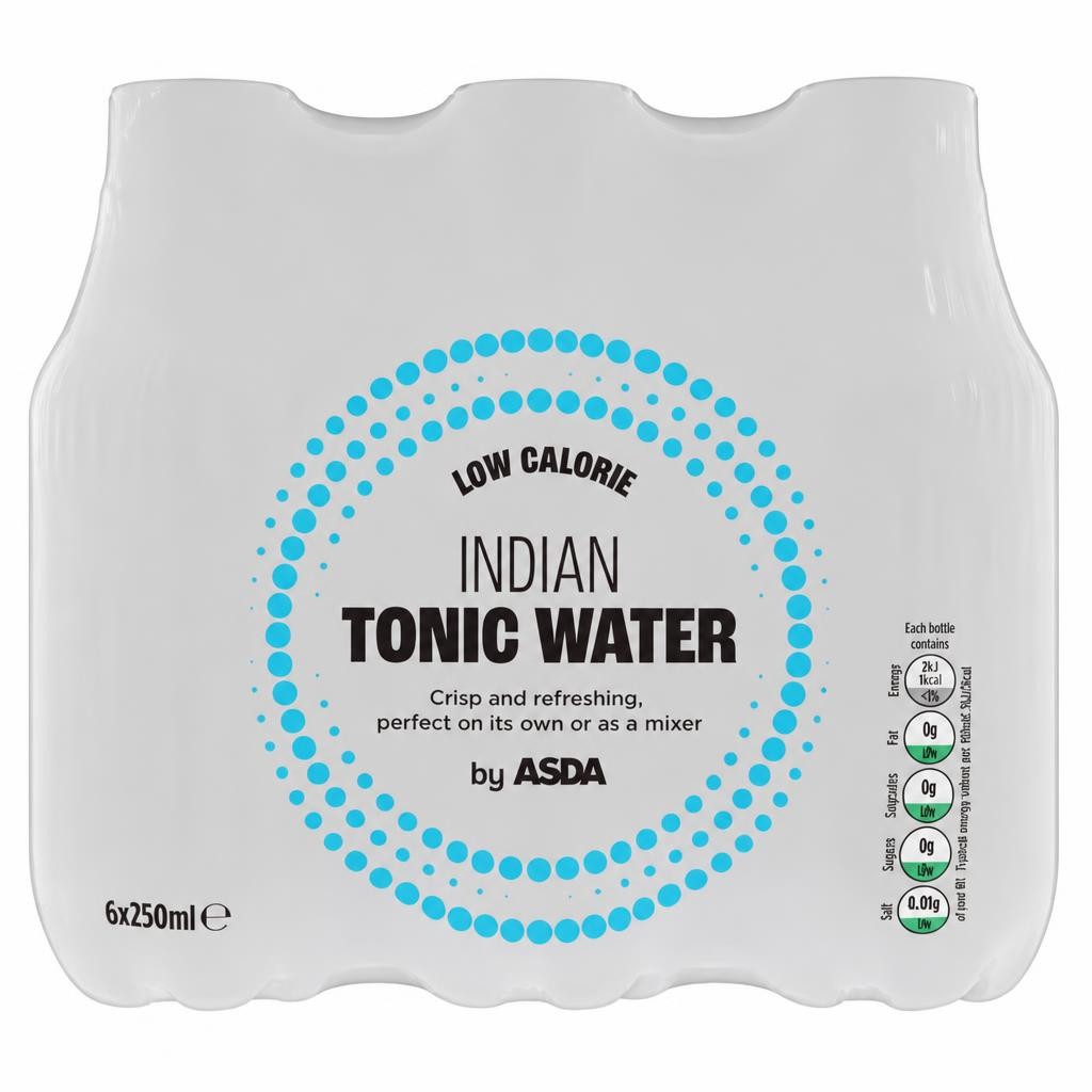 ASDA Low Calorie Indian Tonic Water 6 x 250ml