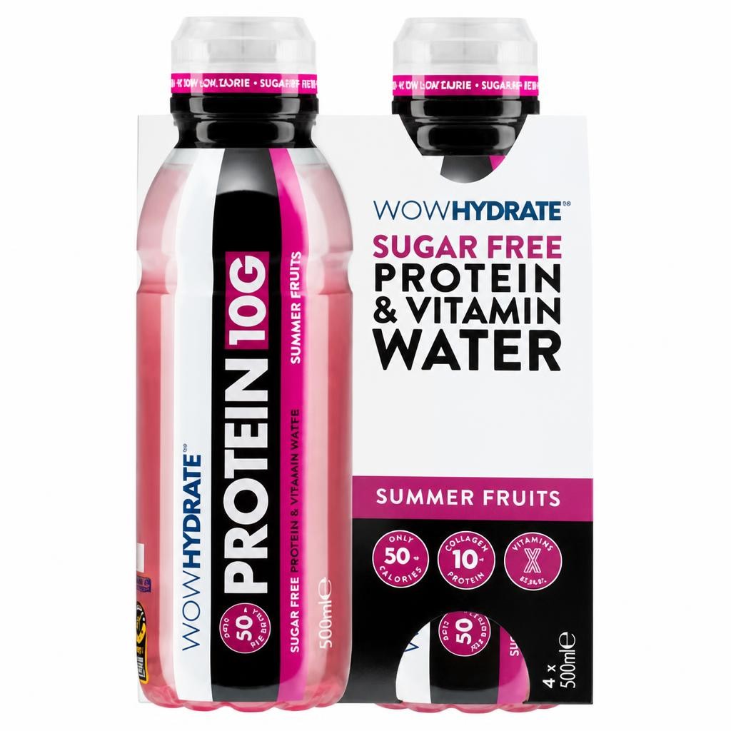 Wow Hydrate Protein & Vitamin Water Summer Fruits 500ml