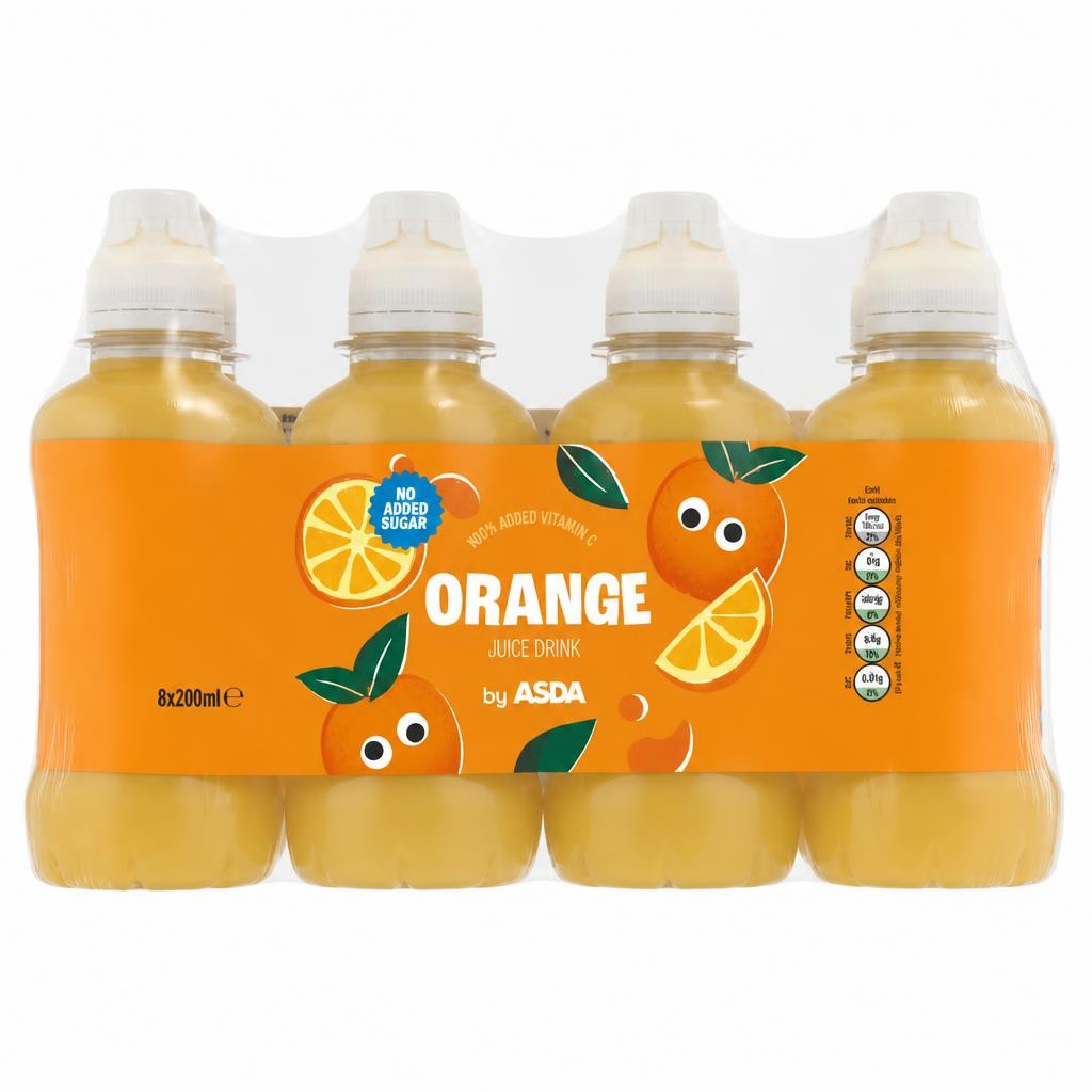 ASDA Orange Juice Drink 8 x 200ml
