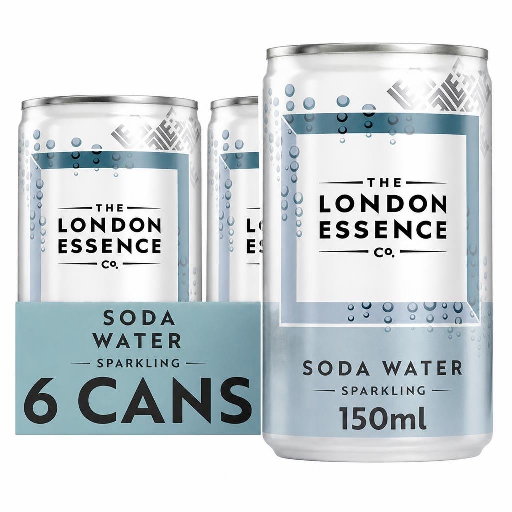 The London Essence Co. Sparkling Soda Water Cans 6 x 150ml