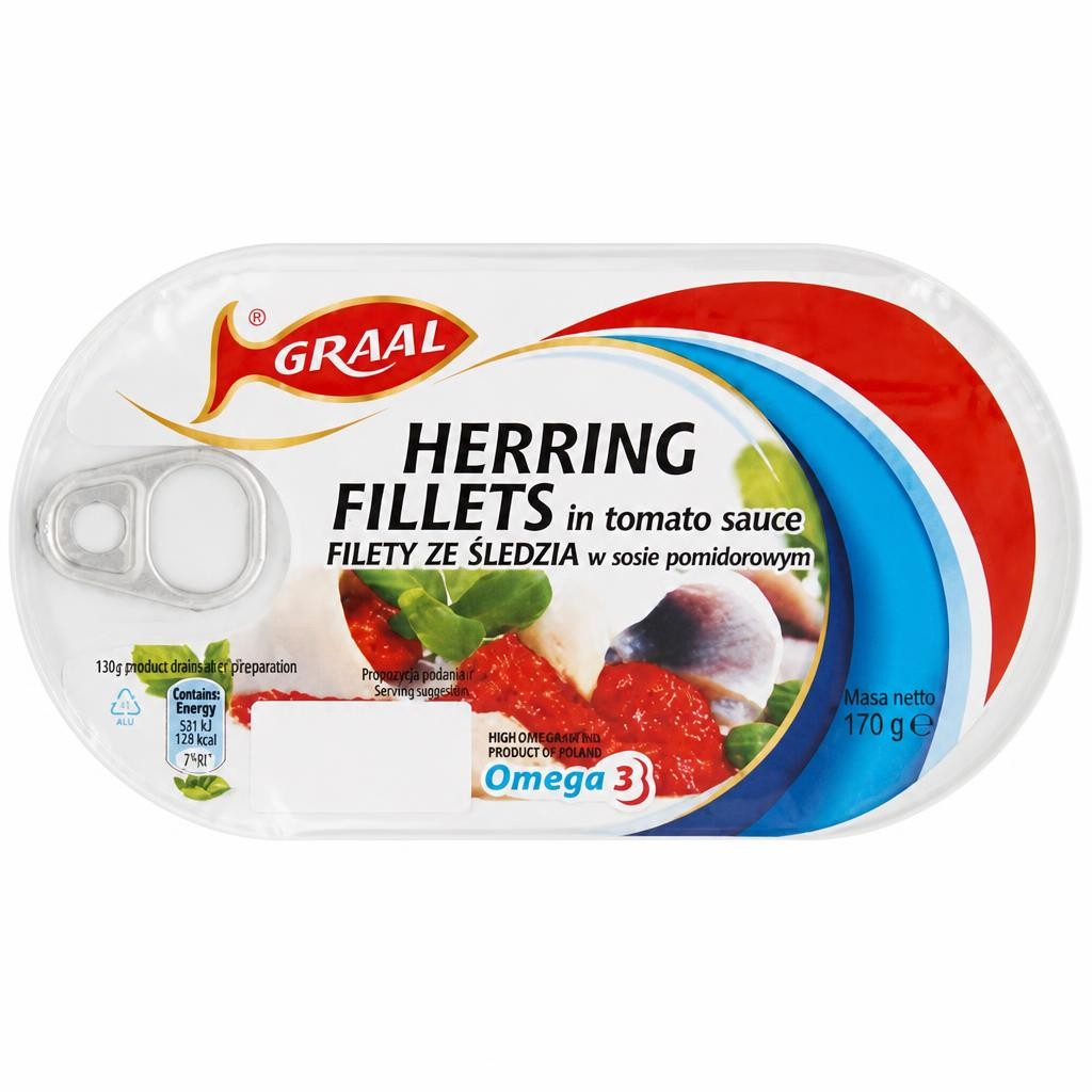 Graal Herring Fillets in Tomato Sauce 170g