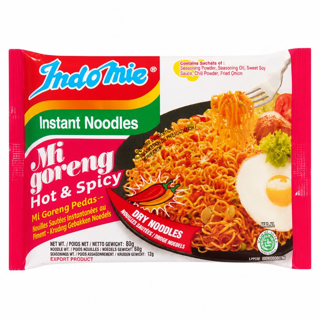 Indo Mie Instant Noodles Mi Goreng Hot & Spicy