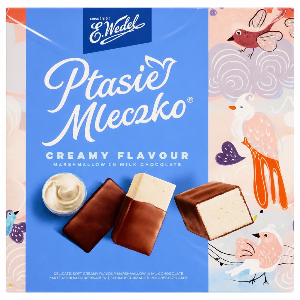 E. Wedel Ptasie Meczko Creamy Flavour Marshmallow in Milk Chocolate 340g