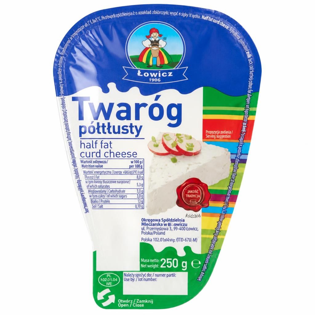Lowicz Half Fat Curd Cheese 250g