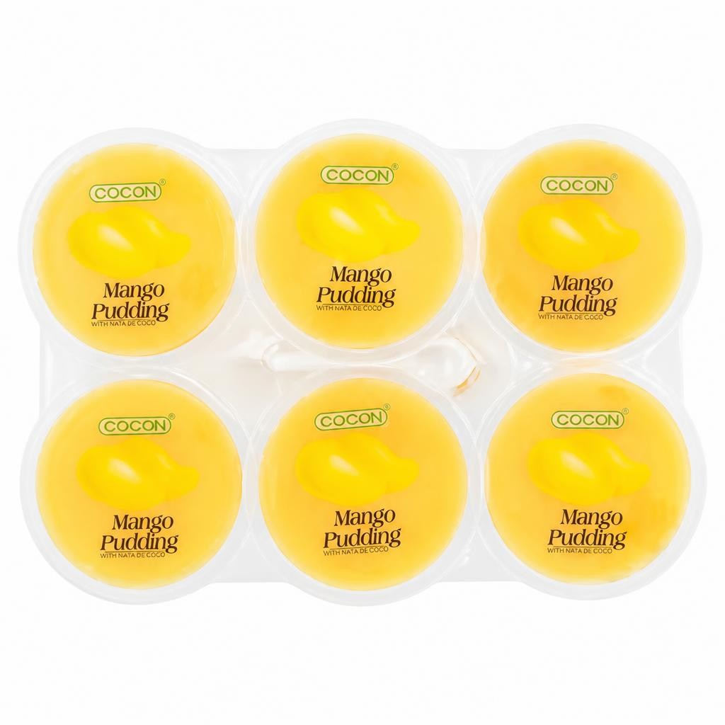 Cocon Mango Pudding with Nata De Coco 6 x 80g