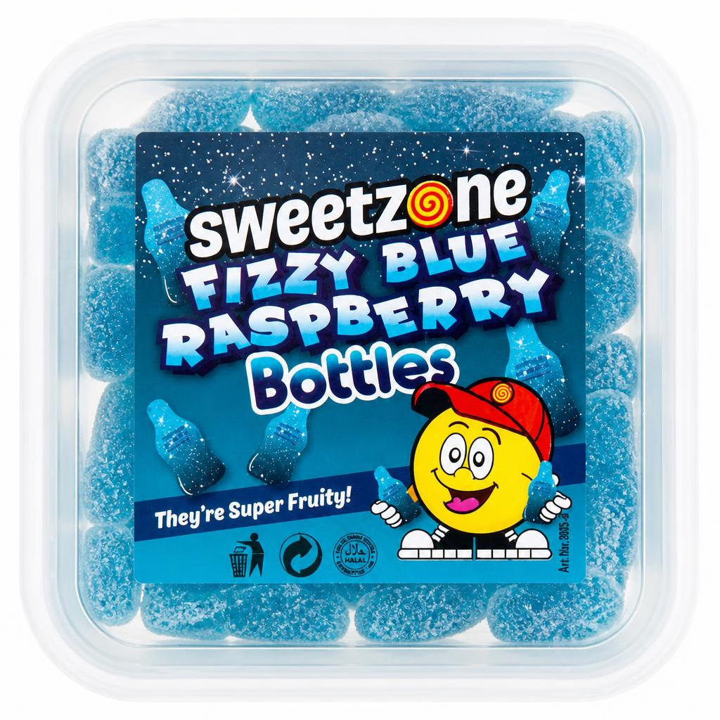 SweetZone Fizzy Blue Raspberry Bottles 170g