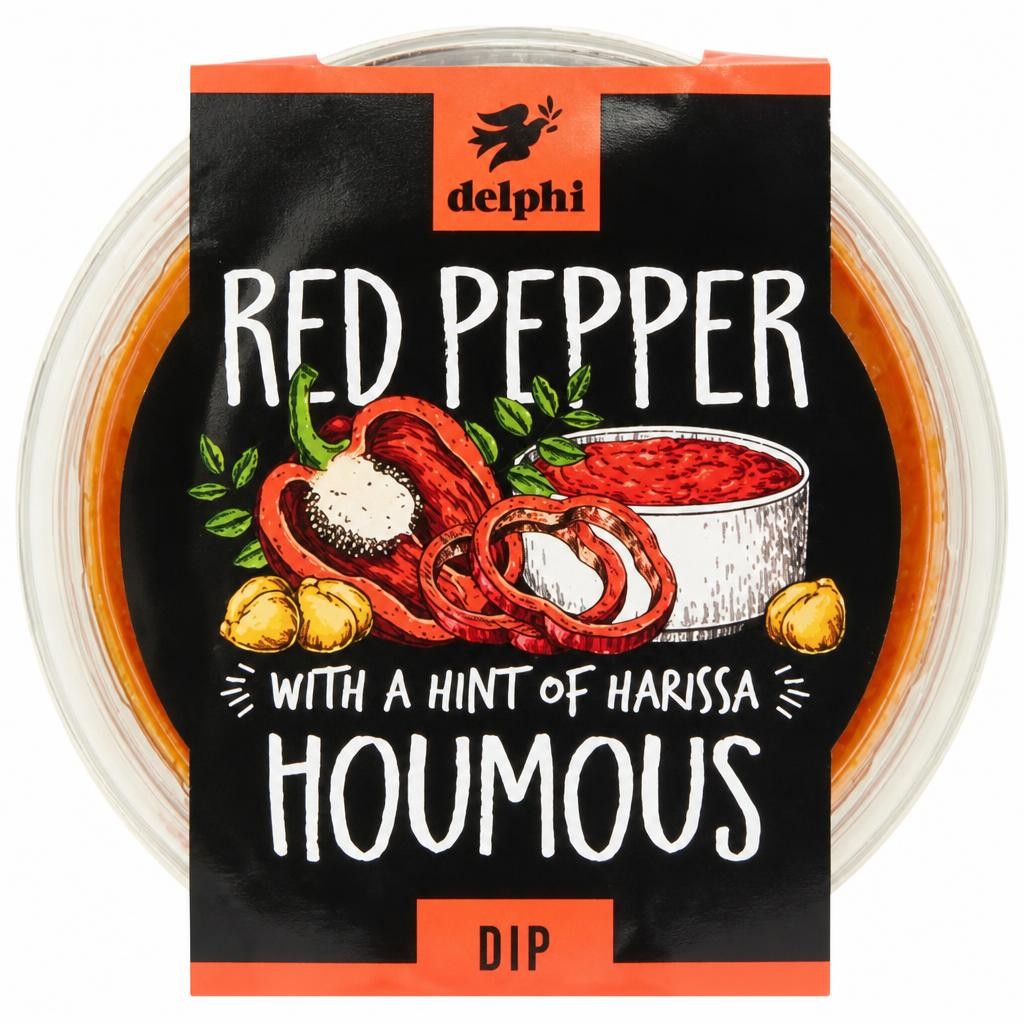 Delphi Red Pepper Houmous Dip 170g