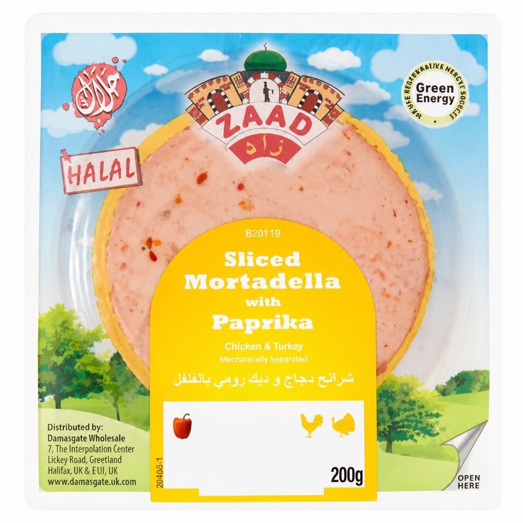 Zaad Sliced Mortadella with Paprika 200g