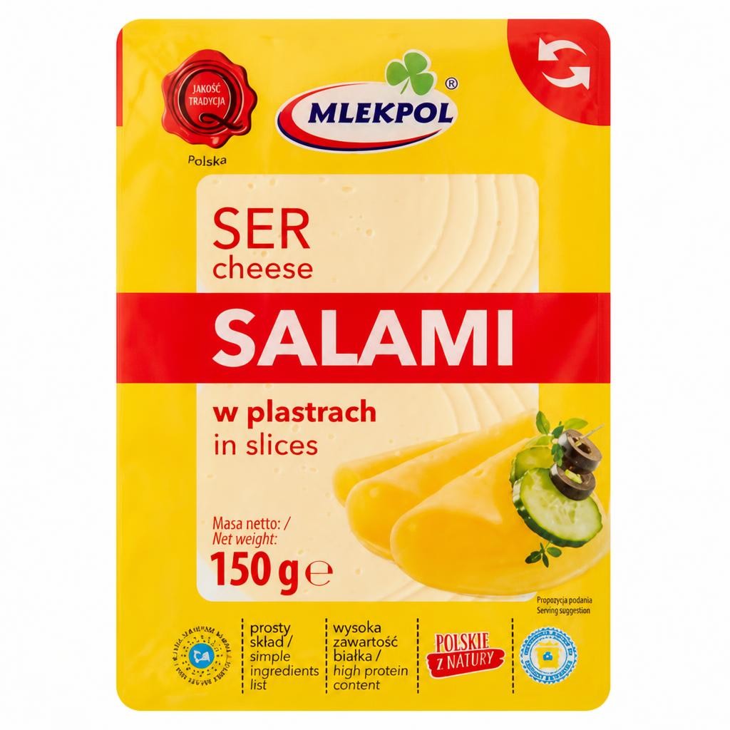 Mlekpol Salami Cheese in Slices 150g