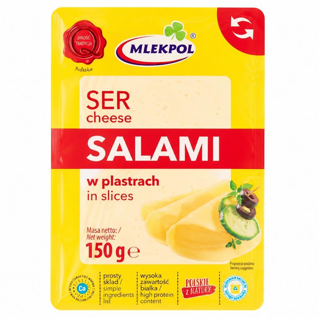 Mlekpol Cheese Salami in Slices 150g