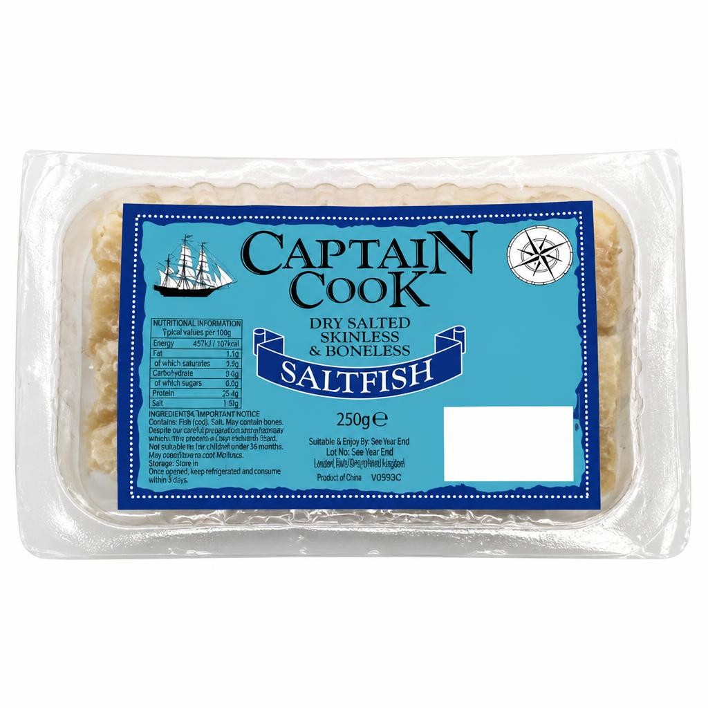 Captain Cook Dry Salted Skinless & Boneless Saltfish 250g