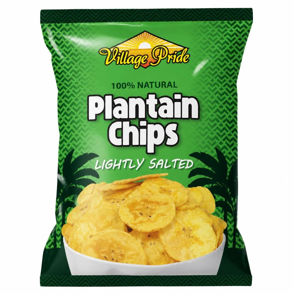 Village Pride Plantain Chips Lightly Salted 75g