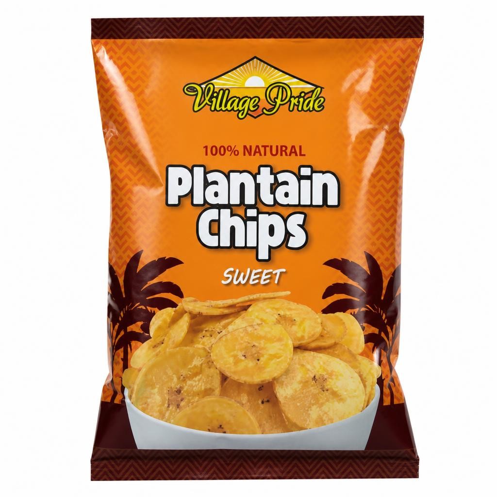 Village Pride Plantain Chips Sweet 75g