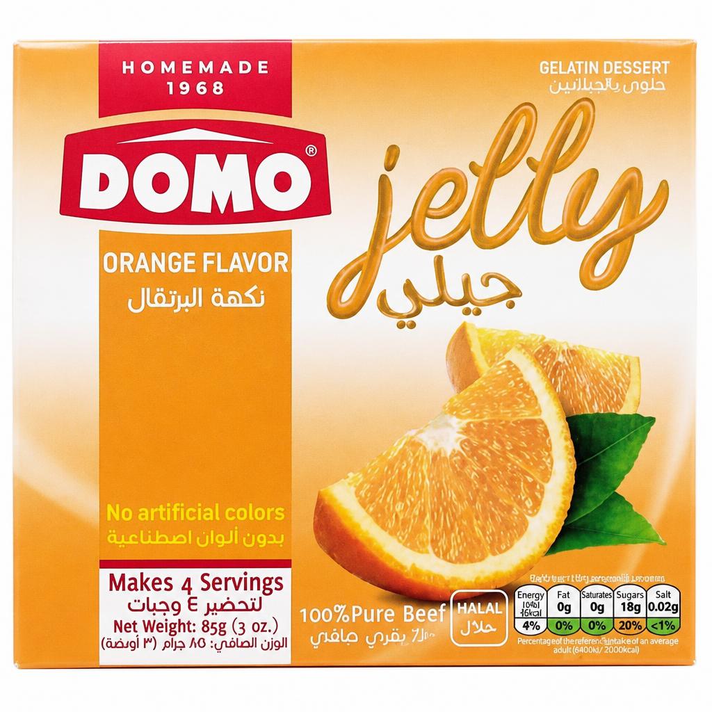 Domo Orange Flavor Jelly 85g