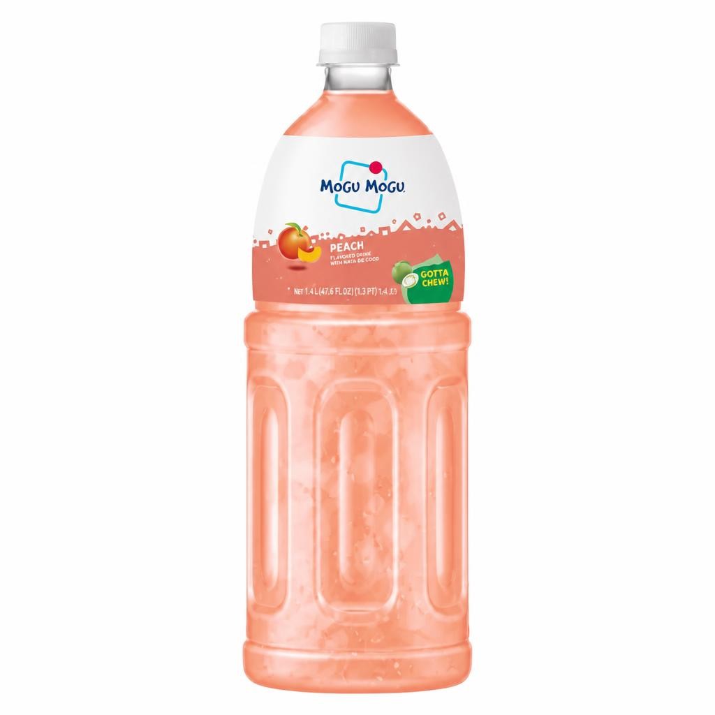 Mogu Mogu Peach Flavored Drink with Nata De Coco 1,000ml