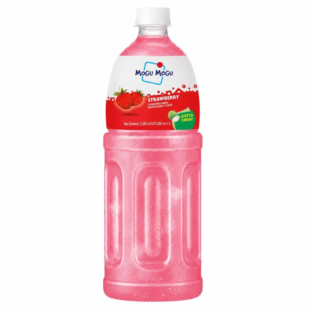 Mogu Mogu Strawberry Flavored Drink with Nata De Coco 1,000ml