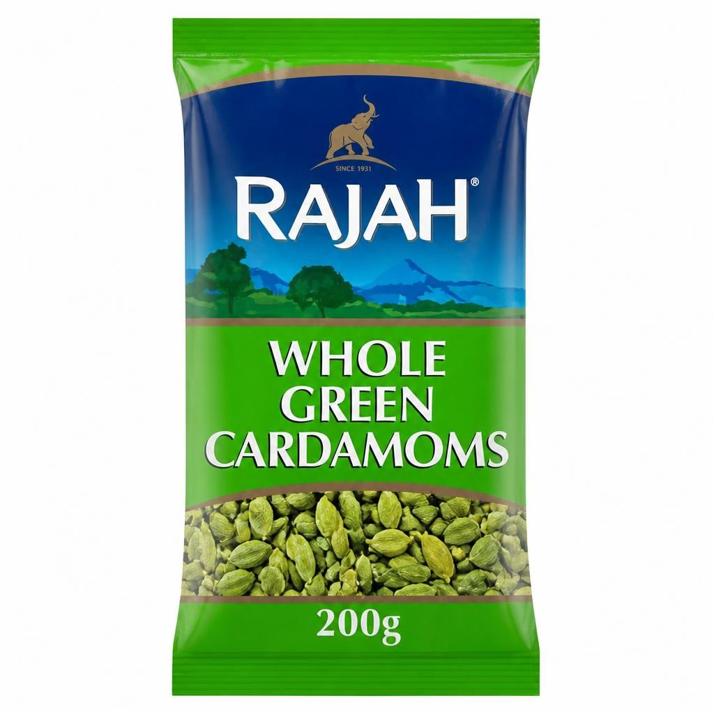 Rajah Green Cardamoms Whole Spices 200g