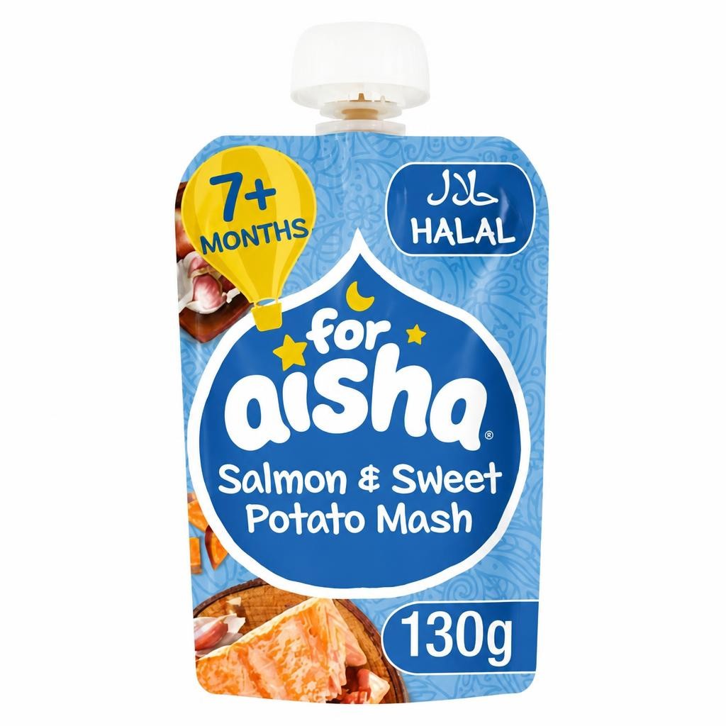 For Aisha Salmon & Sweet Potato Mash 7+ Months 130g