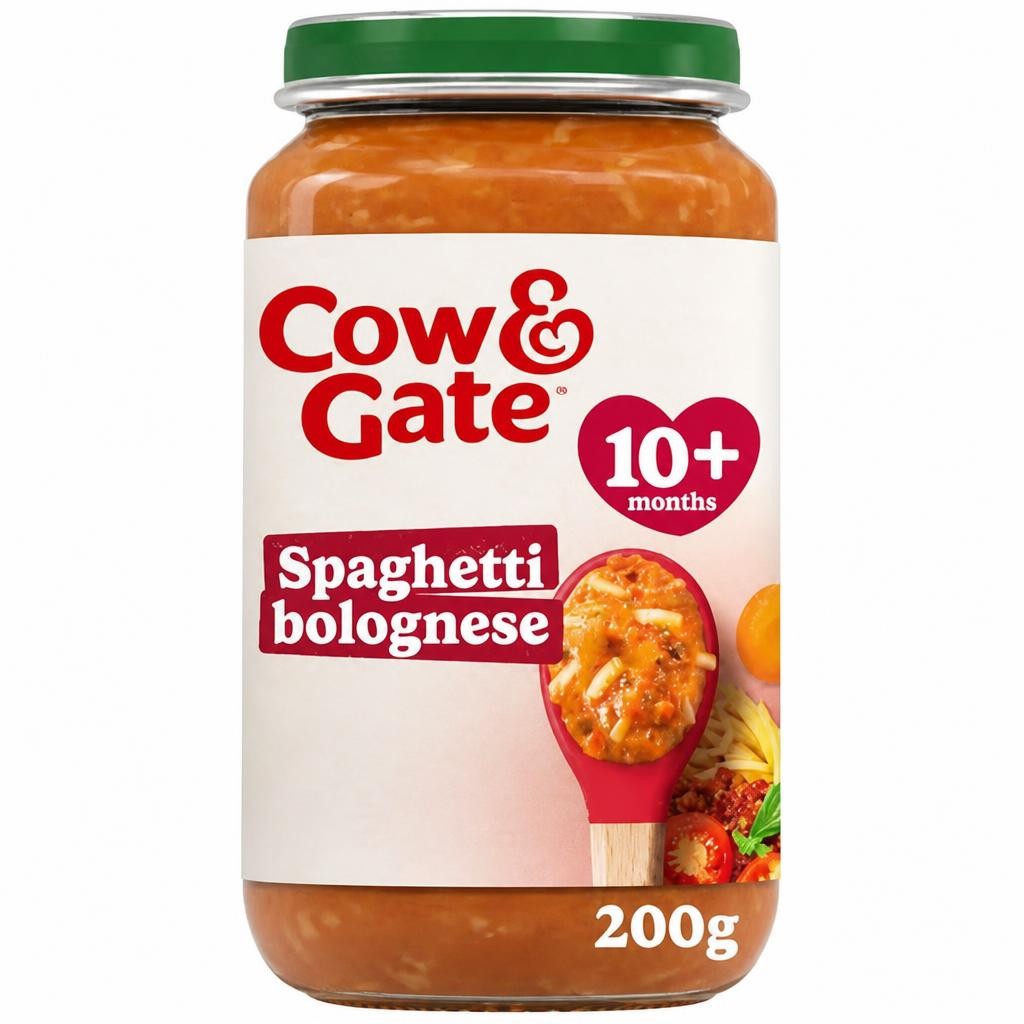 Cow & Gate Spaghetti Bolognese Baby Food Meal Jar, 10+ Months, 200g