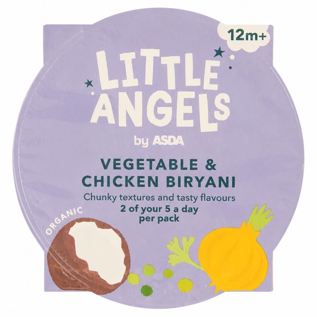 LITTLE ANGELS by ASDA Little Angels by  Organic Vegetable & Chicken Biryani 12m+ 200g