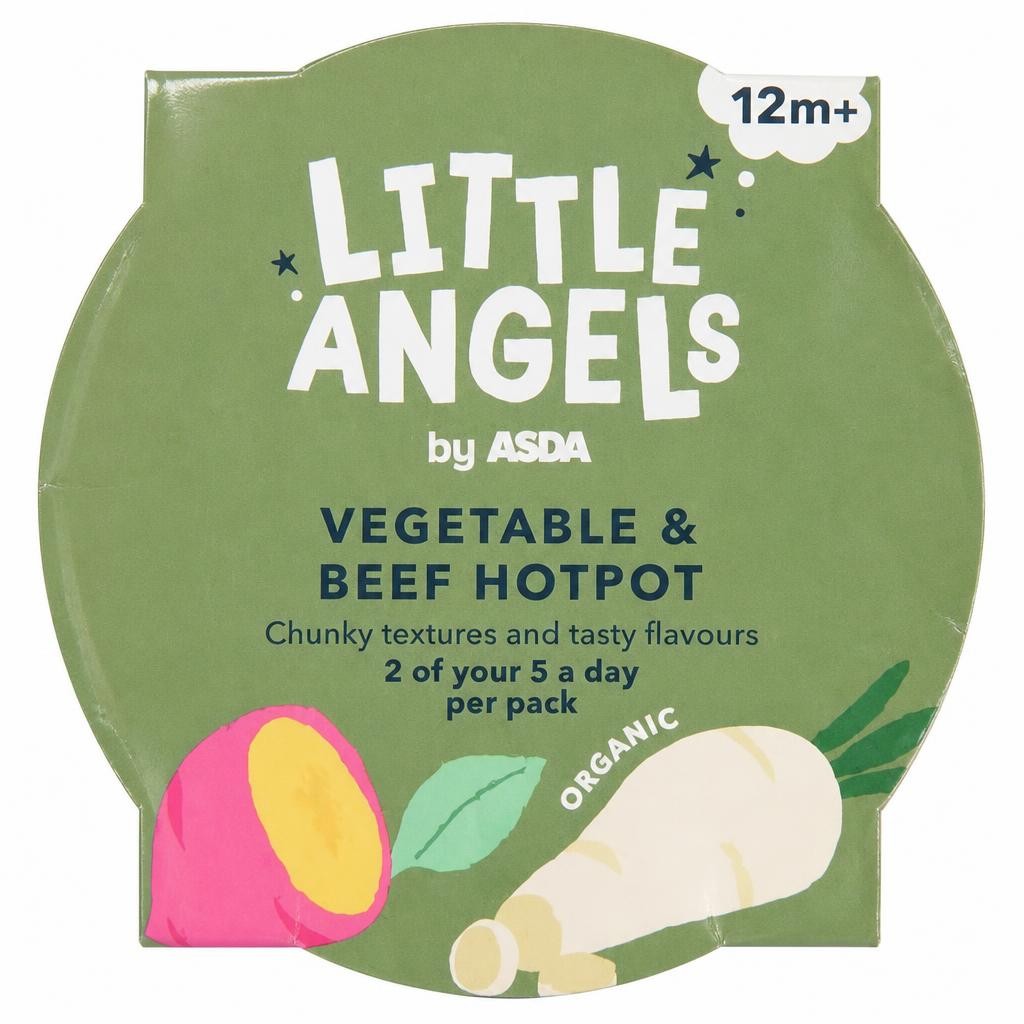 LITTLE ANGELS by ASDA Organic Vegetable & Beef Hotpot 12m+ 200g