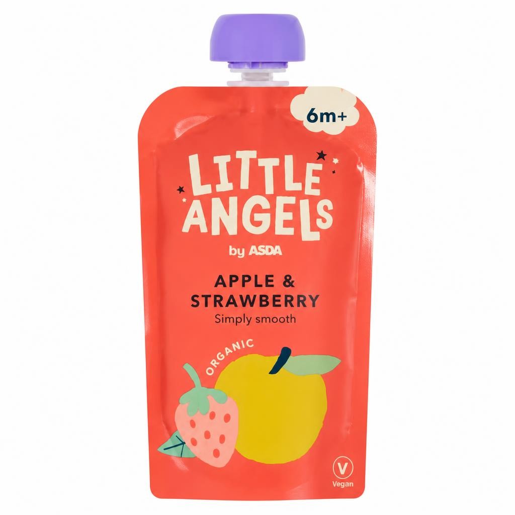 LITTLE ANGELS by ASDA Apple & Strawberry 6m+ 120g
