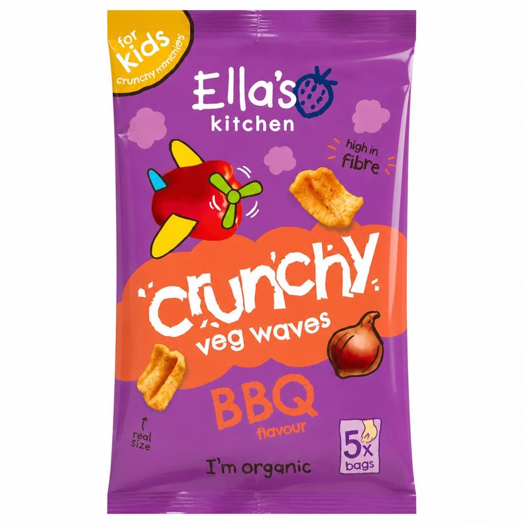 Ella's Kitchen BBQ Flavour Crunchy Veg Waves 5 x 10g (50g)