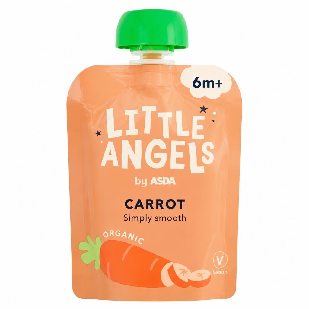 LITTLE ANGELS by ASDA Organic Carrot 6m+ 70g