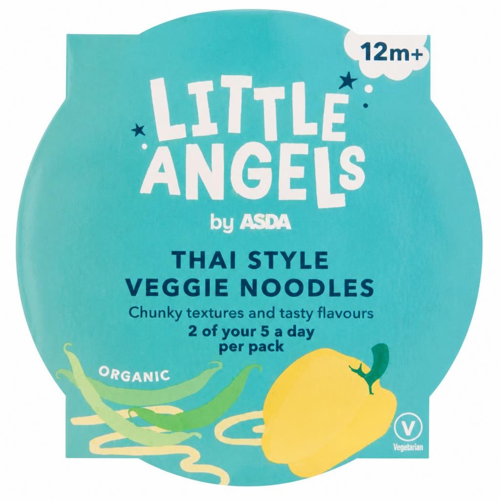 LITTLE ANGELS by ASDA Little Angels by  Organic Thai Style Veggie Noodles 12m+ 200g