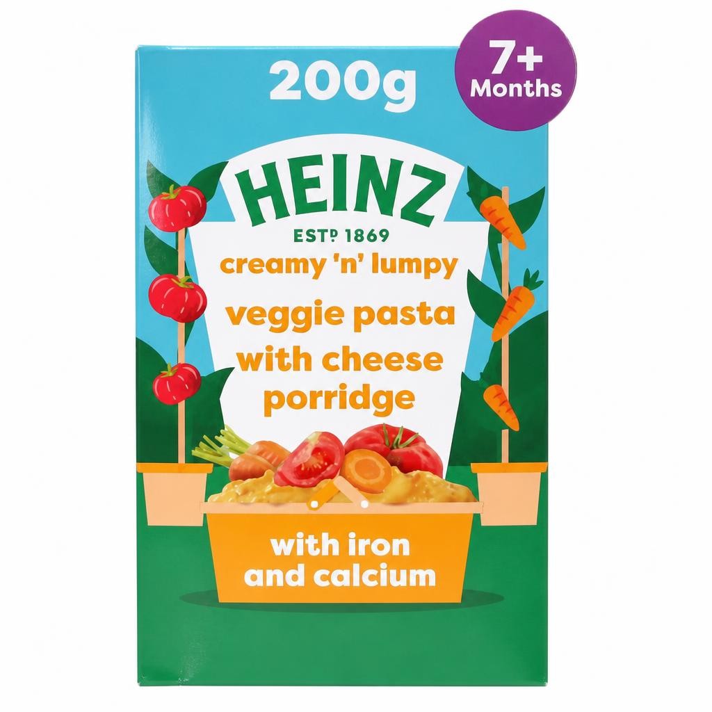 Heinz Baby Food Veggie Pasta with Cheese Porridge 7+ Months 200g