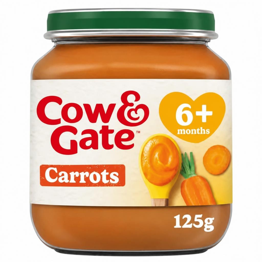 Cow & Gate Carrot Baby Food Snack Jar, 6+ Months, 125g