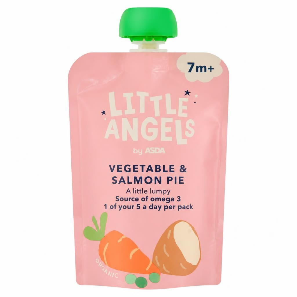 LITTLE ANGELS by ASDA Vegetable & Salmon Pie 7m+ 130g
