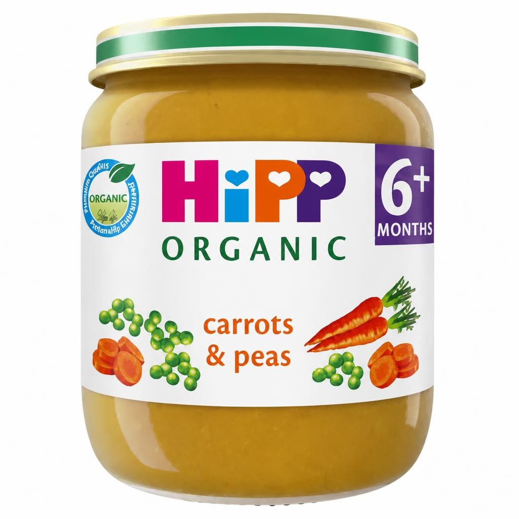 HiPP HiPP Organic Carrots & Peas Baby Food Jar 6+ Months 125g