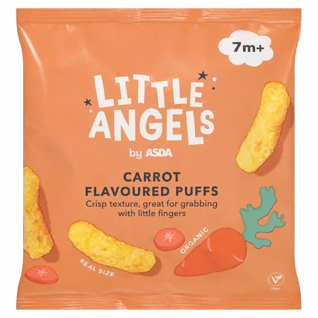 LITTLE ANGELS by ASDA Carrot Flavoured Puffs 7m+ 20g