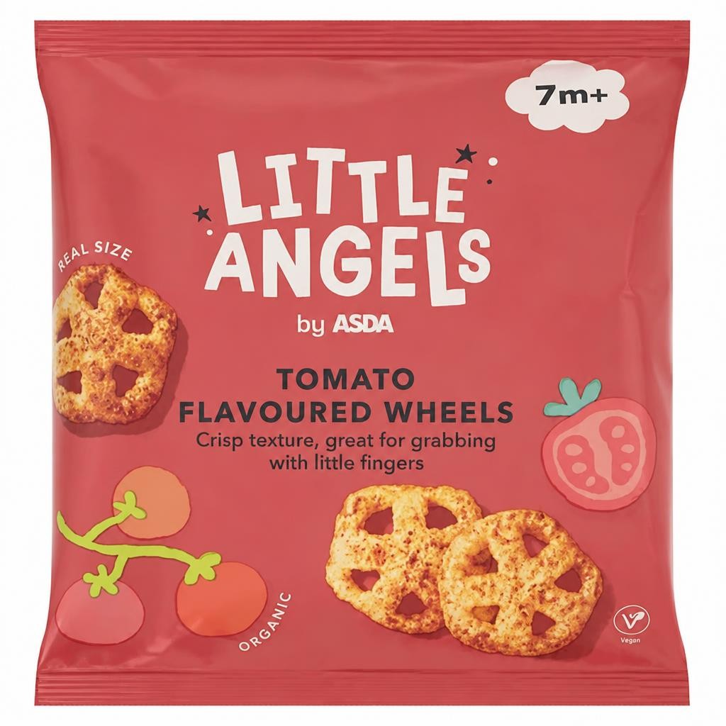 LITTLE ANGELS by ASDA Tomato Flavoured Wheels 7+ Months 20g