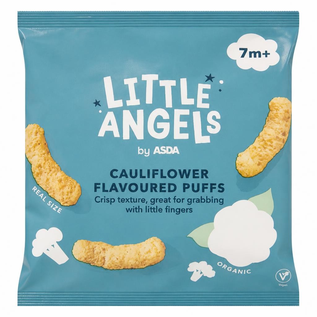 LITTLE ANGELS by ASDA Little Angels Cauliflower Flavoured Puffs 7m+ 15g