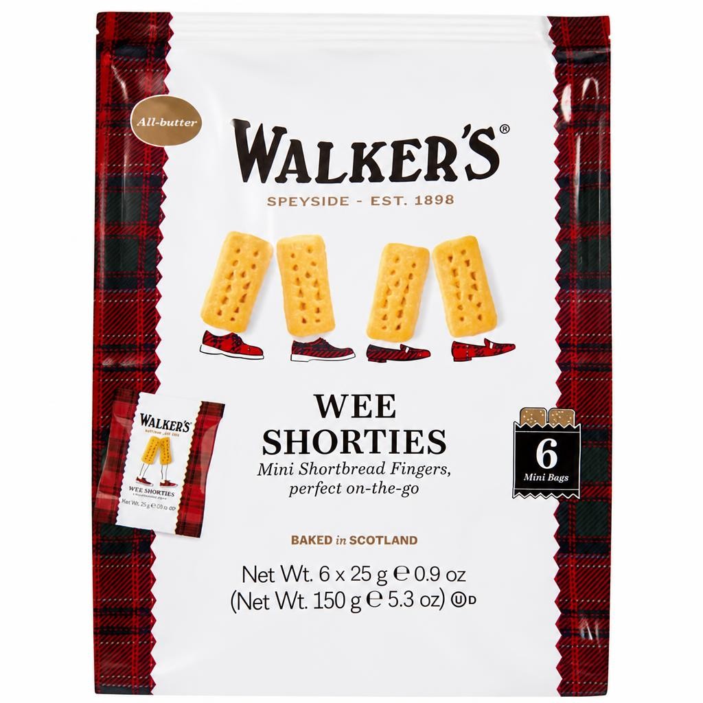 Walker's Wee Shorties Mini Shortbread Fingers 6x25g