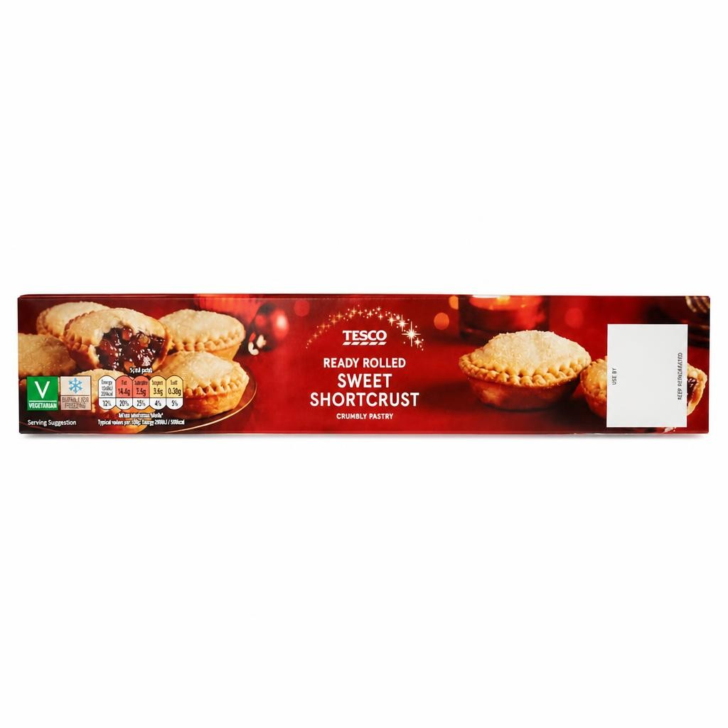 Tesco Ready Rolled Sweet Shortcrust Pastry 320G